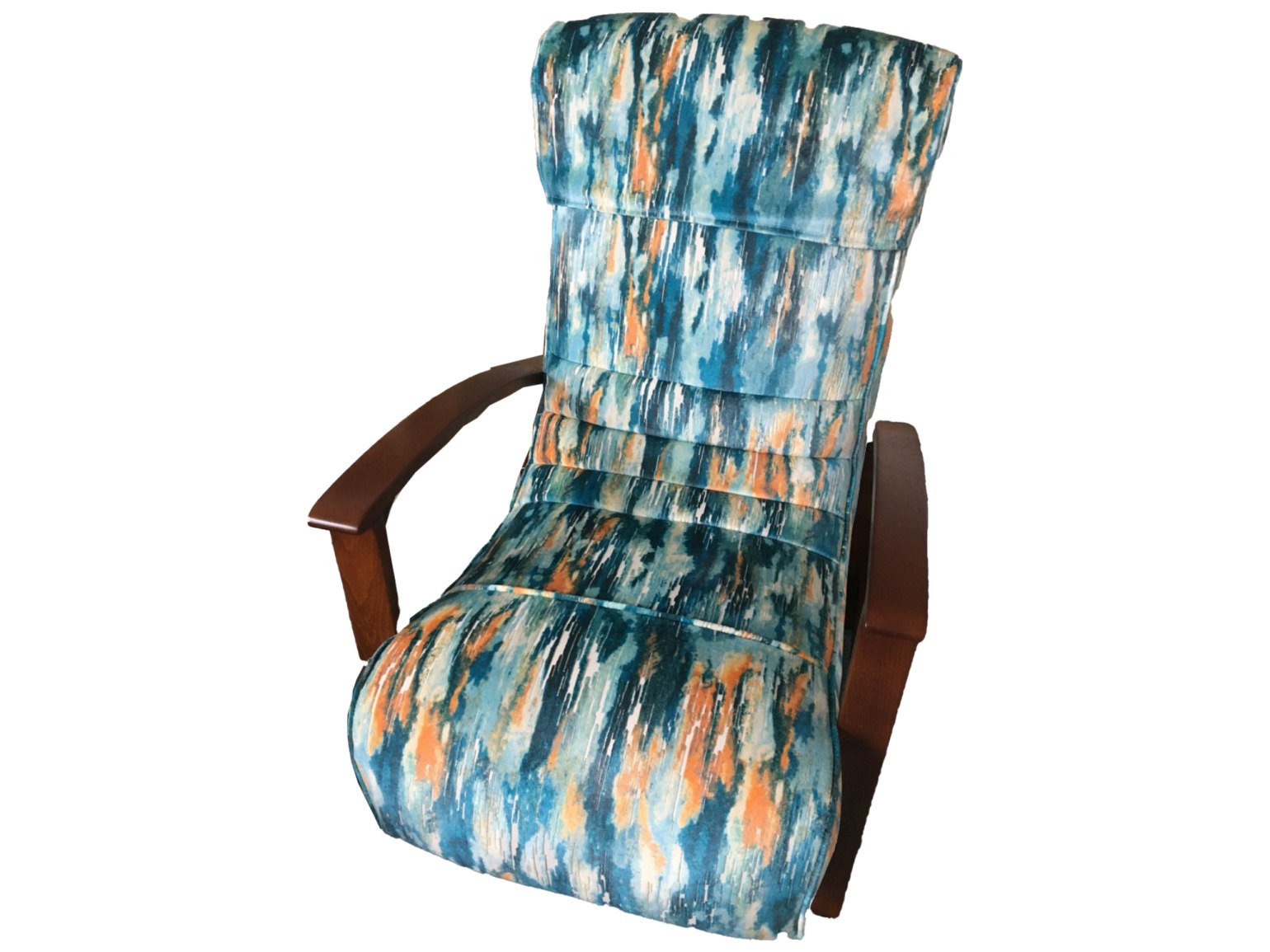 re-upholstered in a colourful velvet!